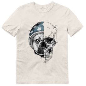 Camiseta Johny Libre Skull Dog Bege