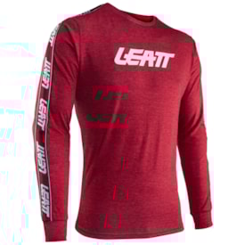 Camiseta Leatt Manga Longa Ruby Vermelho