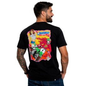 Segunda imagem do produto Camiseta Quebra Cava Gringa MX Motocross Preto