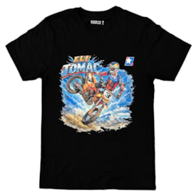 Camiseta Rider Eli Tomac Motocross Preto