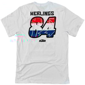 Camiseta Rider Jeffrey Herlings 84 Branco