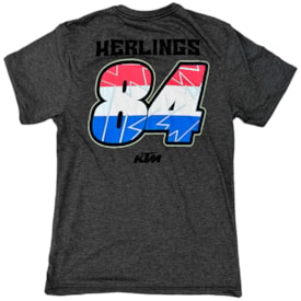 Camiseta Rider Jeffrey Herlings 84 Cinza