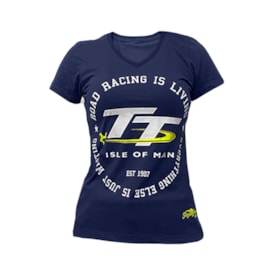 Camiseta Street Bike Feminina Isle Of Man Azul