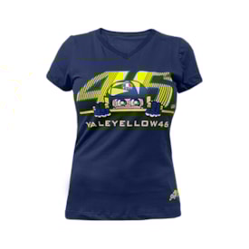 Camiseta Street Bike Feminina Vale Yellow 46 Azul Fluor