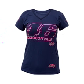 Camiseta Street Bike Feminina Valentino 46 Azul Rosa