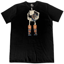 Camiseta Wide Open Dk Skeleton Preto