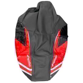 Capa de Banco Bros Nxr 150 03/08 Dash Pvc Preto Vermelho