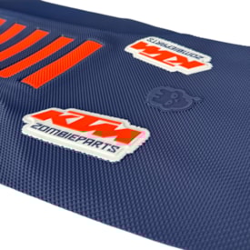 Segunda imagem do produto Capa de Banco Ktm 125 250 350 450 Sx Sxf 11/15 Zombie Vulcanizada Azul Laranja