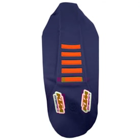 Capa de Banco Ktm 125 250 350 450 Sx Sxf 16/18 Zombie Vulcanizada Azul Laranja