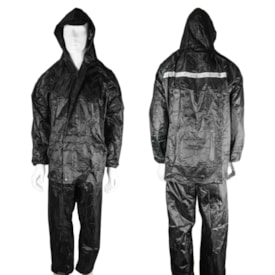 Capa de Chuva Elite Conjunto Calça e Jaqueta Preto