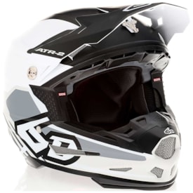 Capacete 6d Atr2 Target Cinza Branco