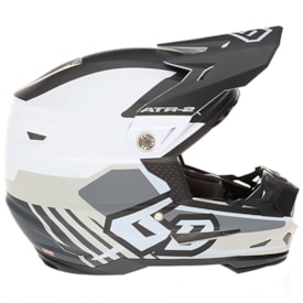 Segunda imagem do produto Capacete 6d Atr2 Target Cinza Branco