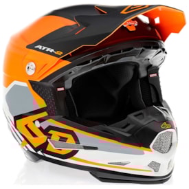 Capacete 6d Atr2 Target Cinza Laranja