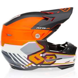 Segunda imagem do produto Capacete 6d Atr2 Target Cinza Laranja