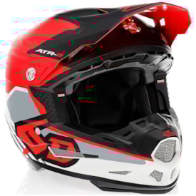 Capacete 6d Atr2 Target Cinza Vermelho