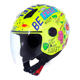 Capacete Aberto Norisk Orion Free Amarelo