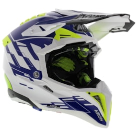 Segunda imagem do produto Capacete Airoh Aviator 3 Rampage Azul Branco