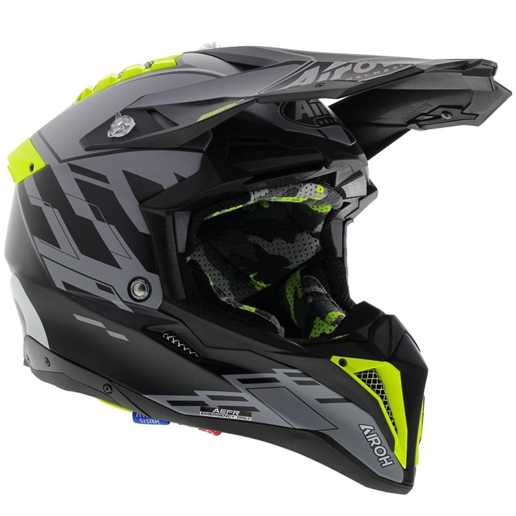 Capacete Airoh Aviator 3 Rampage Preto Fosco