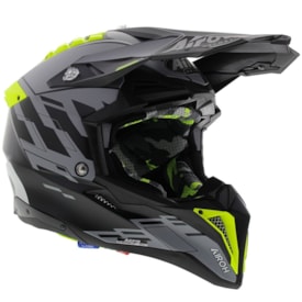 Segunda imagem do produto Capacete Airoh Aviator 3 Rampage Preto Fosco