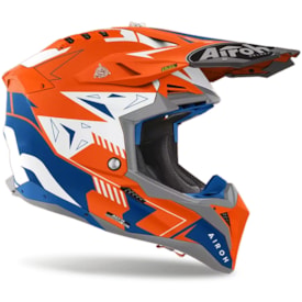 Segunda imagem do produto Capacete Airoh Aviator 3 Spin Laranja Fluor
