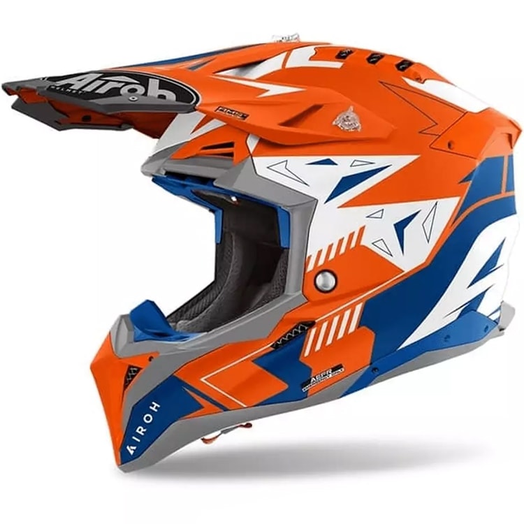 Capacete Airoh Aviator 3 Spin Laranja Fluor