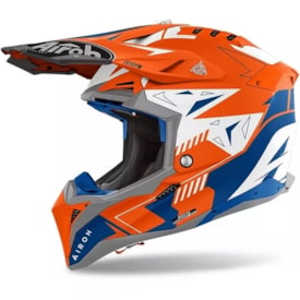 Capacete Airoh Aviator 3 Spin Laranja Fluor