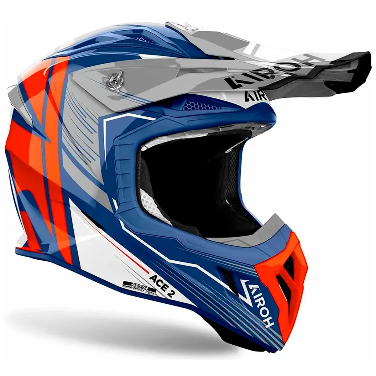 Segunda imagem do produto Capacete Airoh Aviator Ace 2 Engine Azul Cinza