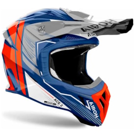 Segunda imagem do produto Capacete Airoh Aviator Ace 2 Engine Azul Vermelho Cinza