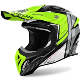 Capacete Airoh Aviator Ace 2 Engine Cinza Fluor