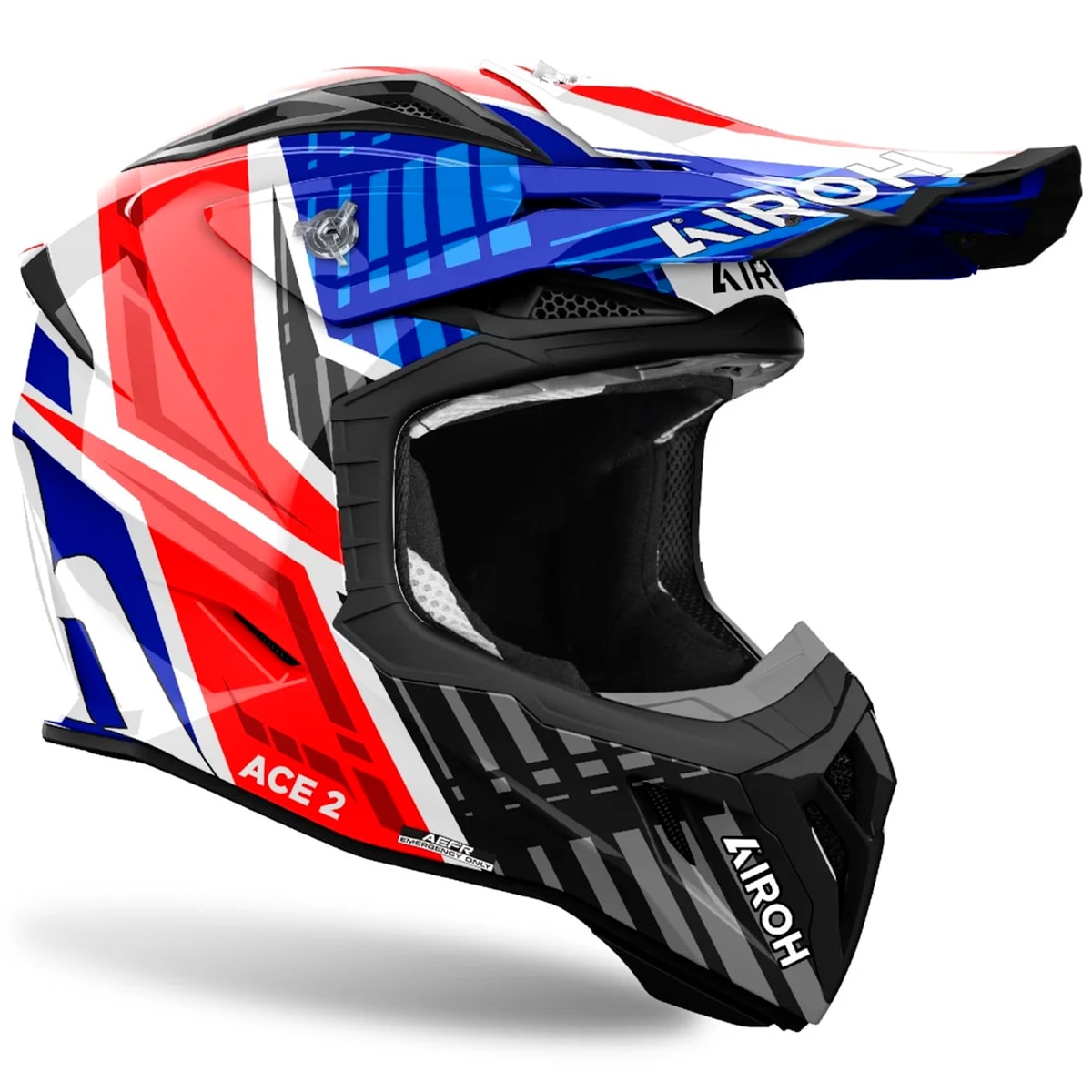 Segunda imagem do produto Capacete Airoh Aviator Ace 2 Proud Azul Vermelho