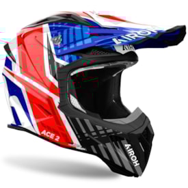 Segunda imagem do produto Capacete Airoh Aviator Ace 2 Proud Azul Vermelho