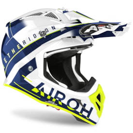 Segunda imagem do produto Capacete Airoh Aviator Ace Amaze Amarelo Azul