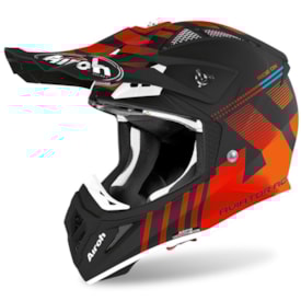 Capacete Airoh Aviator Ace Nemesi Laranja Cinza