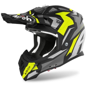 Capacete Airoh Aviator Ace Swoop Preto Amarelo
