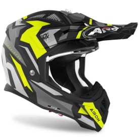 Segunda imagem do produto Capacete Airoh Aviator Ace Swoop Preto Amarelo