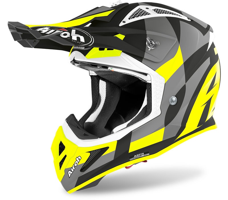 Capacete Airoh Aviator Ace Trick Amarelo - Gringa MX