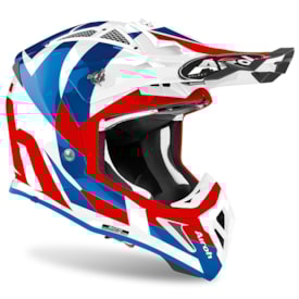 Segunda imagem do produto Capacete Airoh Aviator Ace Trick Azul Vermelho