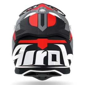Segunda imagem do produto Capacete Airoh Strycker Axe Fosco Preto Laranja