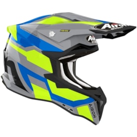 Segunda imagem do produto Capacete Airoh Strycker Glam Cinza Fluor