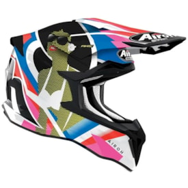 Segunda imagem do produto Capacete Airoh Strycker View Preto Rosa