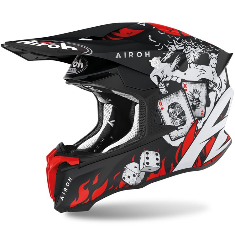 Capacete Airoh Twist 2.0 Hell Preto Vermelho