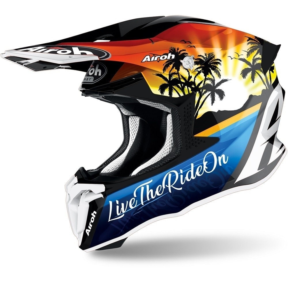 Capacete Airoh Twist 2.0 Lazyboy Preto Azul