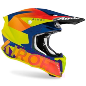 Segunda imagem do produto Capacete Airoh Twist 2.0 Lift Azure Amarelo Azul