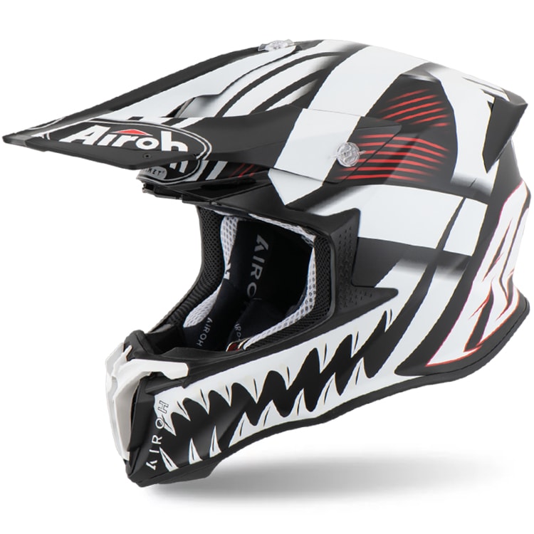 Airoh Twist 2.0 Mask モトクロスヘルメット Capacete Airoh Twist 2.0 Mask Matt Branco Preto