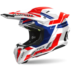 Capacete Airoh Twist 3 Dynasty Azul Vermelho