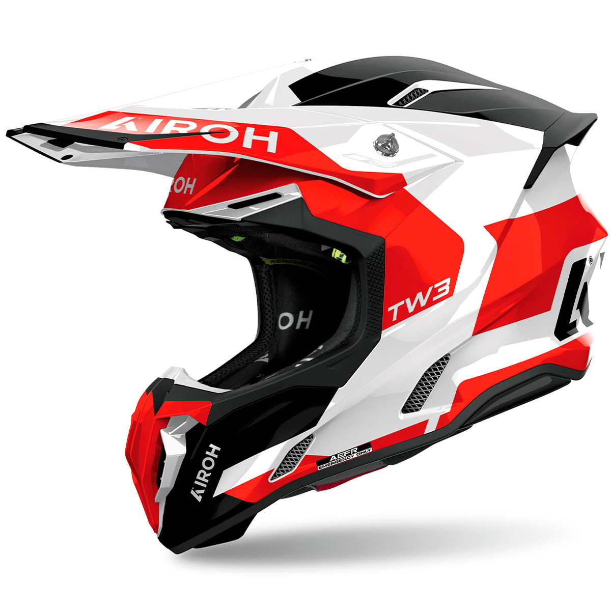 Capacete Airoh Twist 3 Fancy Vermelho Branco