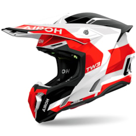 Capacete Airoh Twist 3 Fancy Vermelho Branco