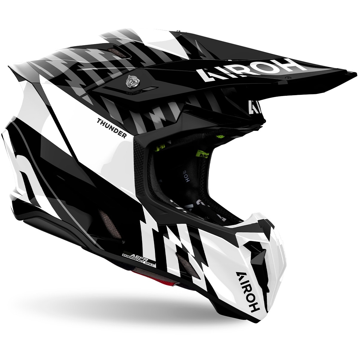 Segunda imagem do produto Capacete Airoh Twist 3 Thunder Preto Branco