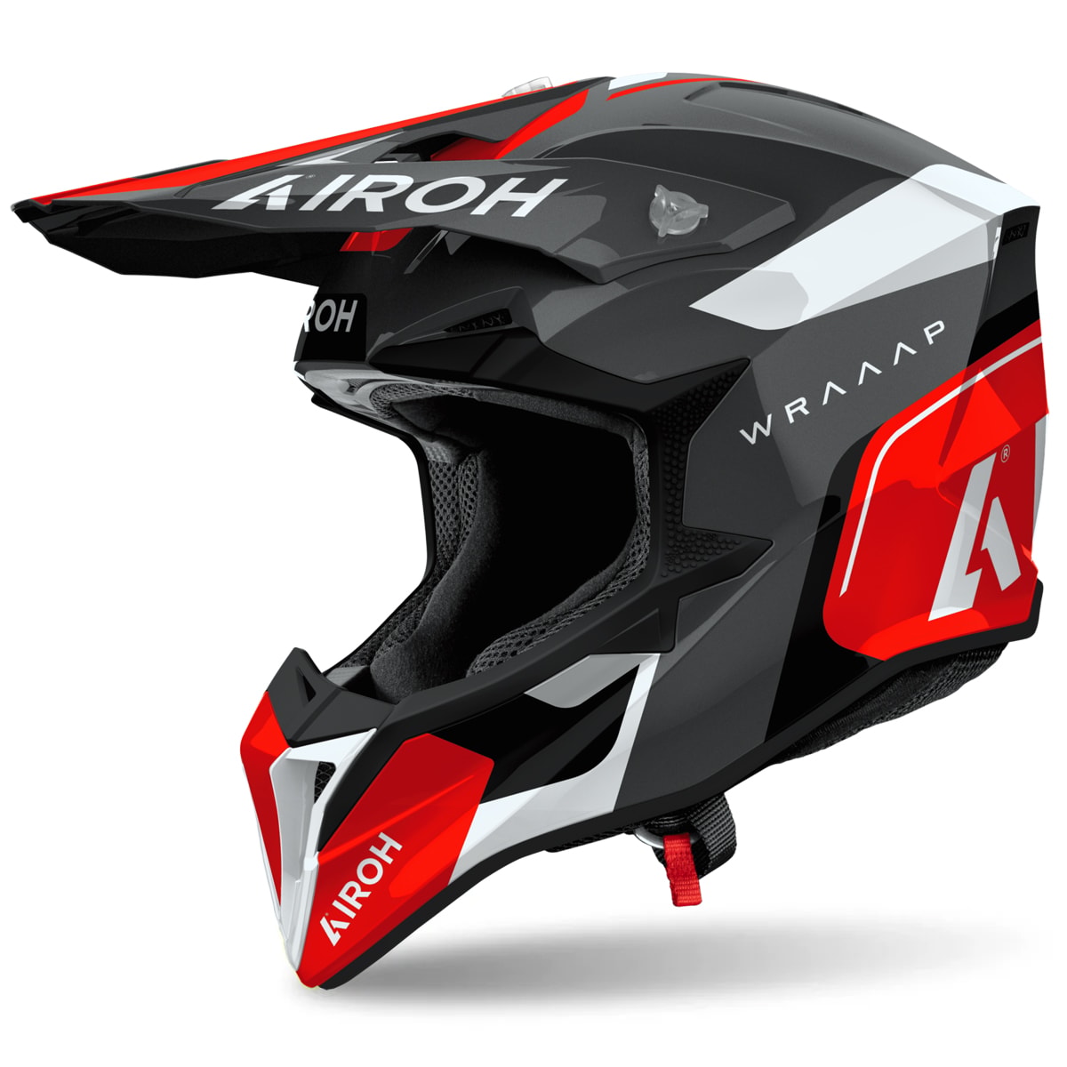 Capacete Airoh Wraaap Conquer Vermelho Cinza