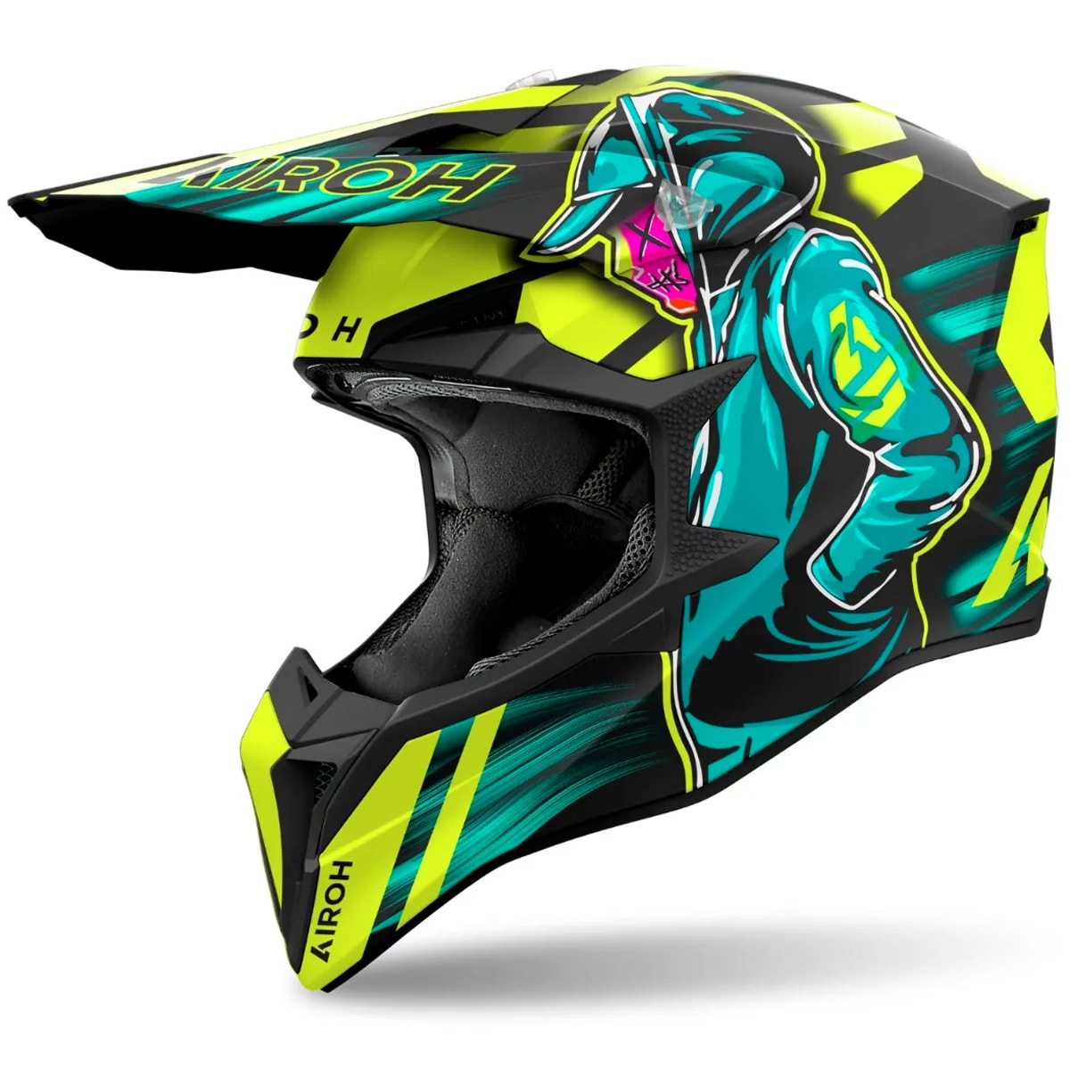 Capacete Airoh Wraaap Cyber Amarelo Fluor